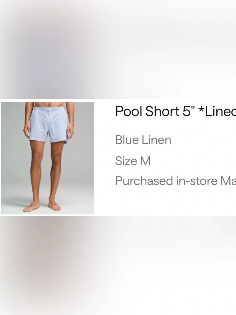 lululemon athletica Men's Pool Short 5